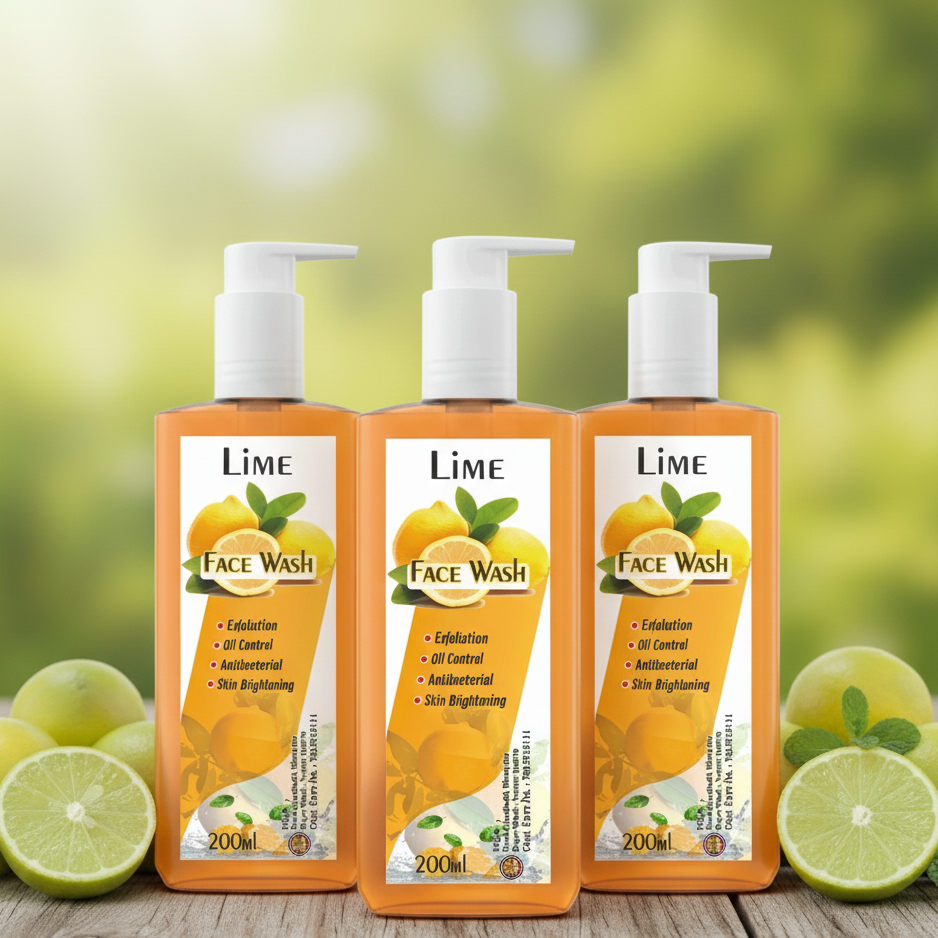 Lime Face Wash – Ayurvedic Oil Control & Refreshing Cleanser